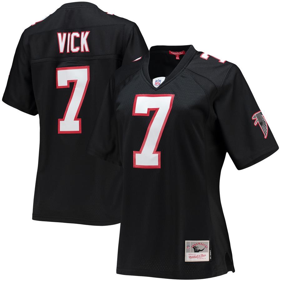 Michael Vick Atlanta Falcons Mitchell & Ness Women's Legacy Replica Player Jersey - Black