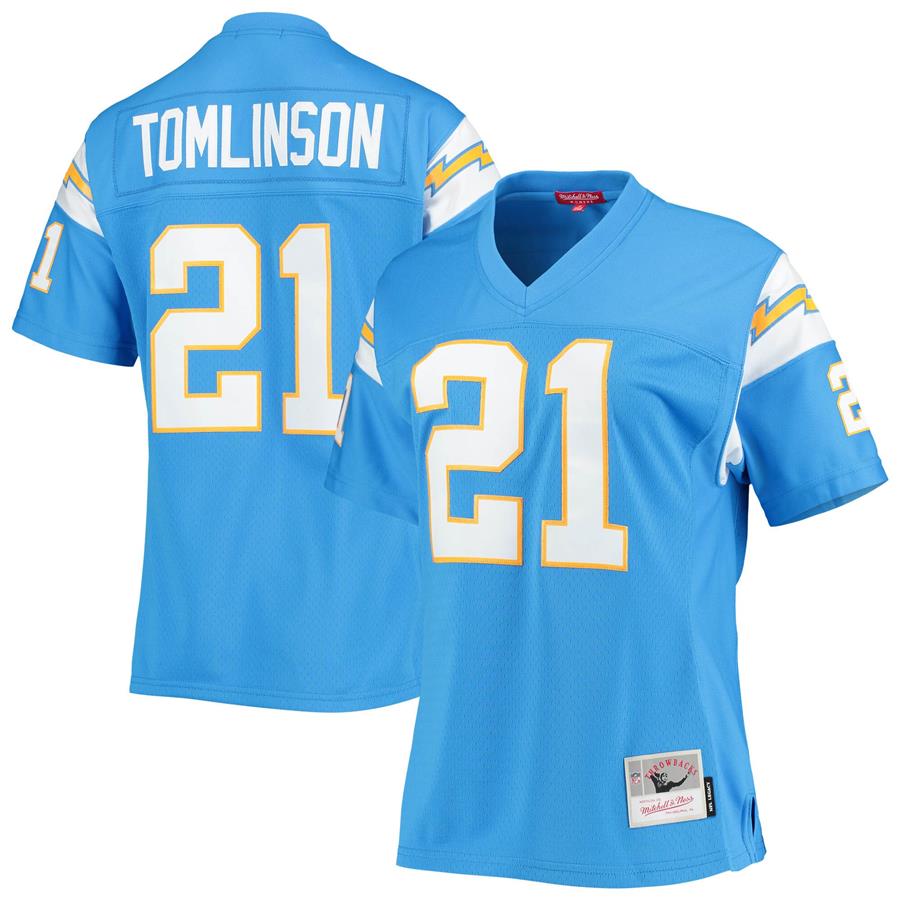 Женское джерси LaDainian Tomlinson Los Angeles Chargers Mitchell & Ness Legacy Replica Player (голубой)