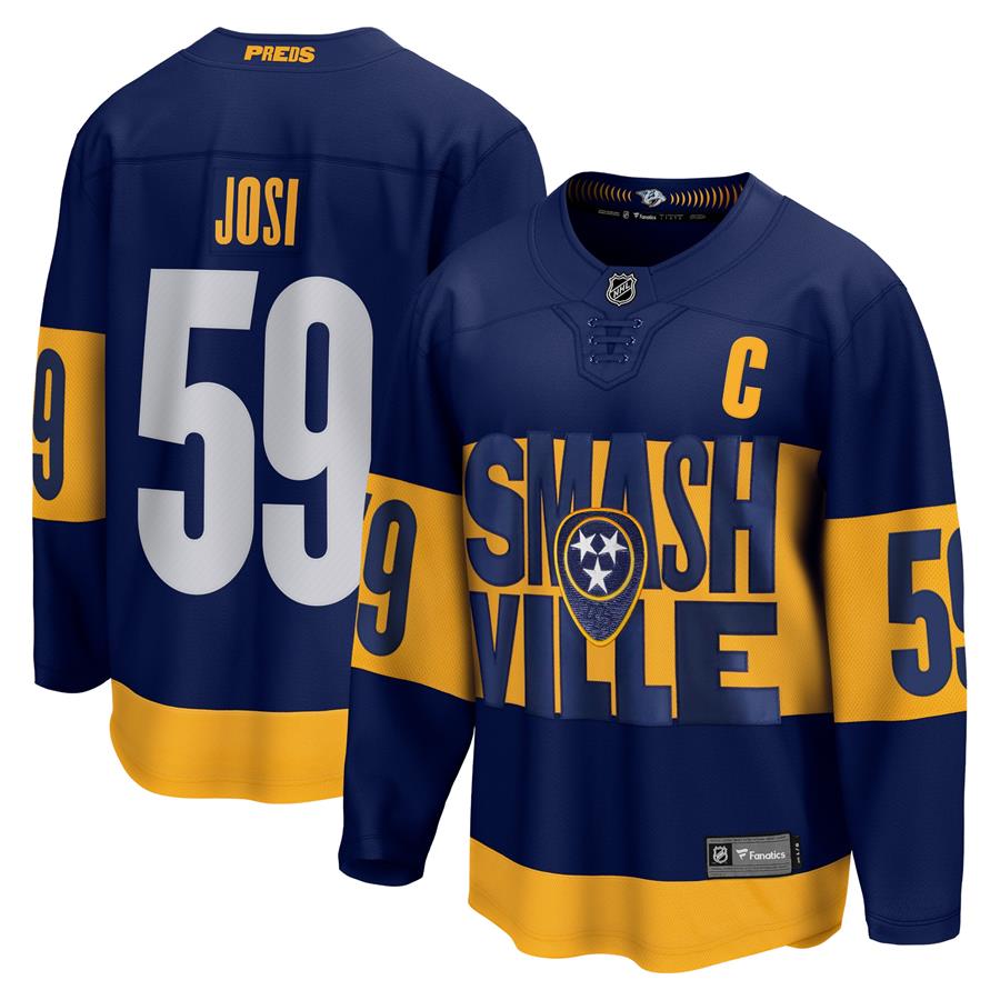 Roman Josi Nashville Predators Fanatics Branded 2022 NHL Stadium Series Breakaway Player Jersey - Navy