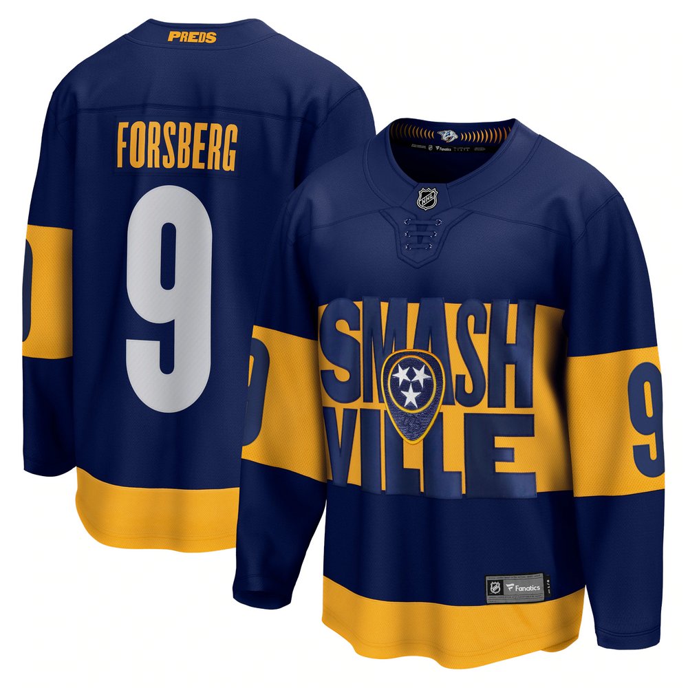 Filip Forsberg Nashville Predators Fanatics Branded 2022 NHL Stadium Series Breakaway Player Jersey - Navy