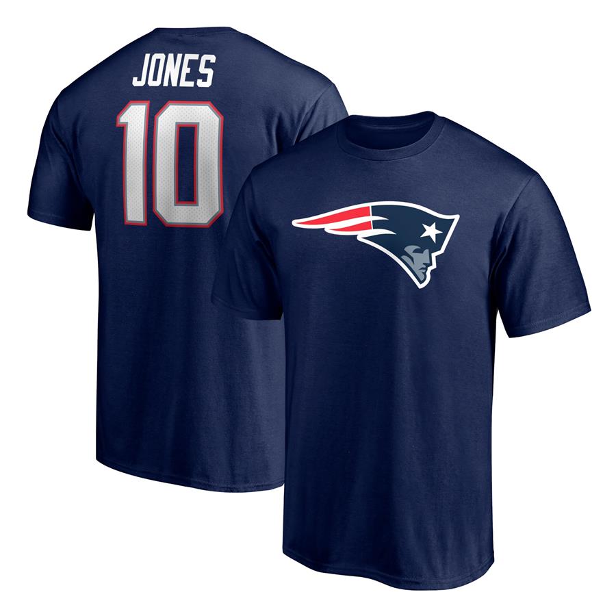 Mac Jones New England Patriots Fanatics Branded Player Icon T-Shirt - Navy