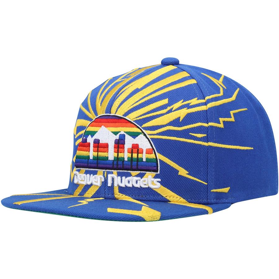 Denver Nuggets Mitchell & Ness Hardwood Classics Earthquake Snapback Hat - Royal