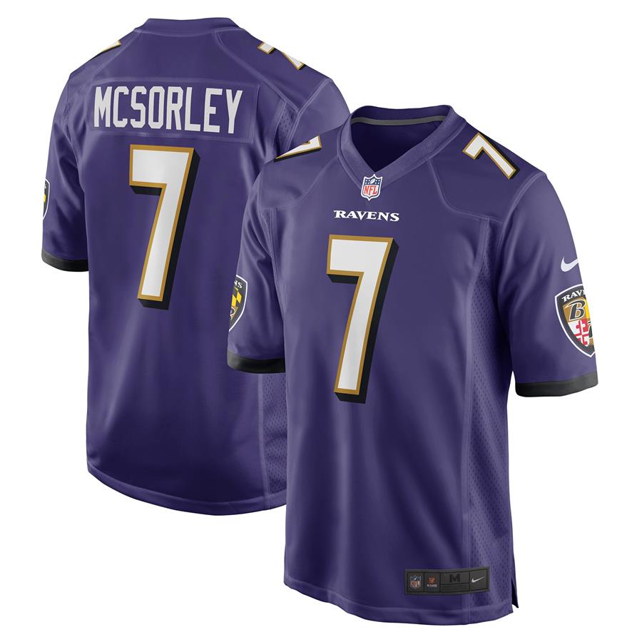 Trace McSorley Baltimore Ravens Nike Player Game Jersey - Purple