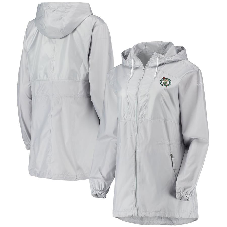 Boston Celtics Columbia Women's Flashback Full-Zip Jacket - Gray