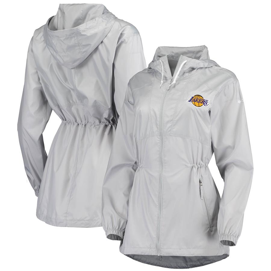 Los Angeles Lakers Columbia Women's Flashback Full-Zip Jacket - Gray