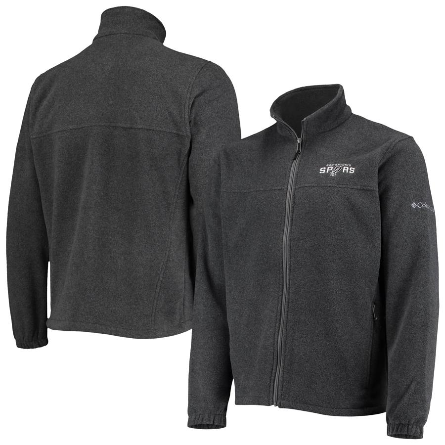 San Antonio Spurs Columbia Flanker Full-Zip Jacket - Heathered Charcoal