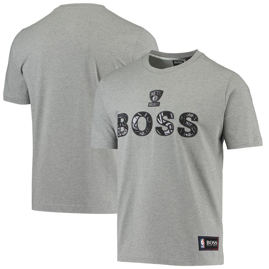 Brooklyn Nets Hugo Boss TBasket 2 T-Shirt - Heathered Gray