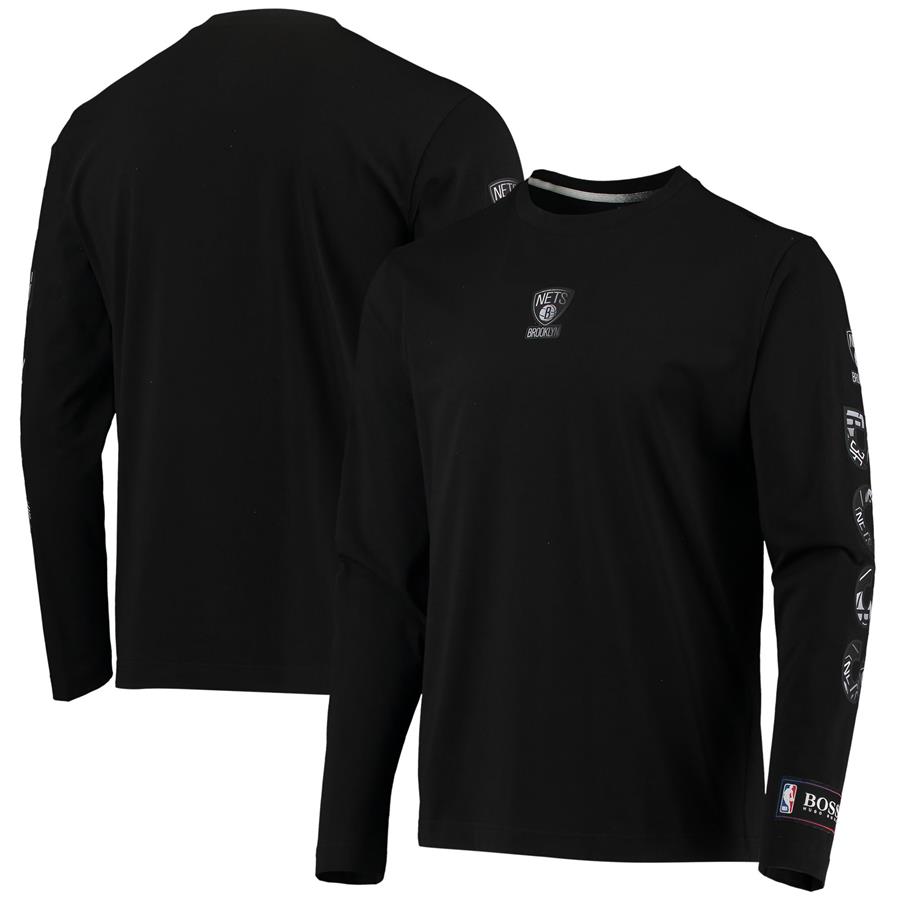 Brooklyn Nets Hugo Boss 360 2 Long Sleeve T-Shirt - Black