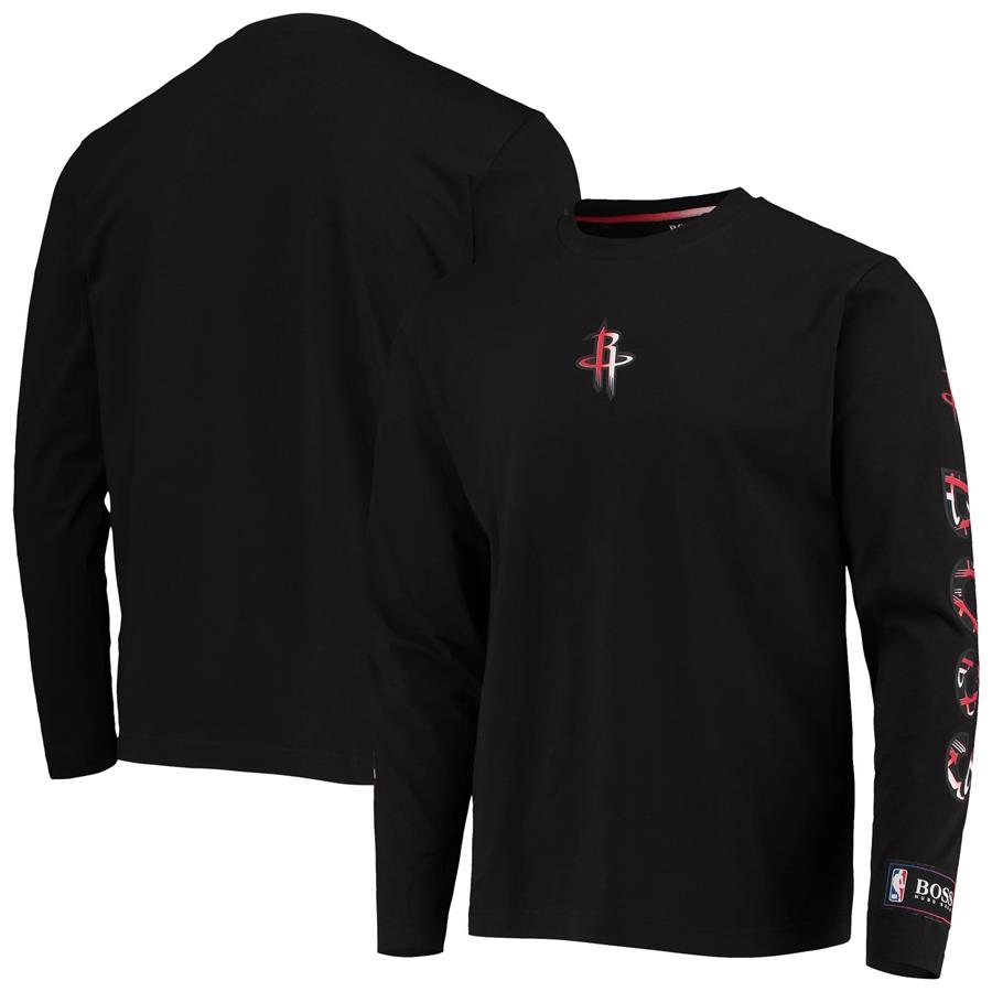 Houston Rockets Hugo Boss 360 2 Long Sleeve T-Shirt - Black