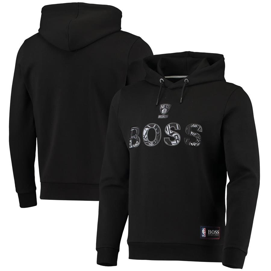 Brooklyn Nets Hugo Boss WBounce 2 Pullover Hoodie - Black