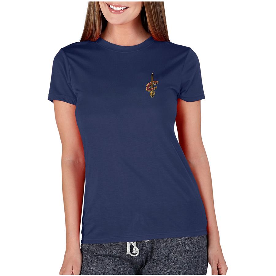 Cleveland Cavaliers Concepts Sport Women's Marathon Knit T-Shirt - Navy