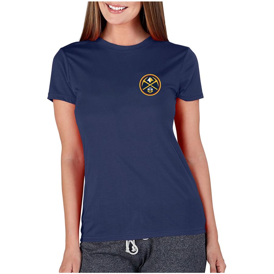 Denver Nuggets Concepts Sport Women's Marathon Knit T-Shirt - Navy