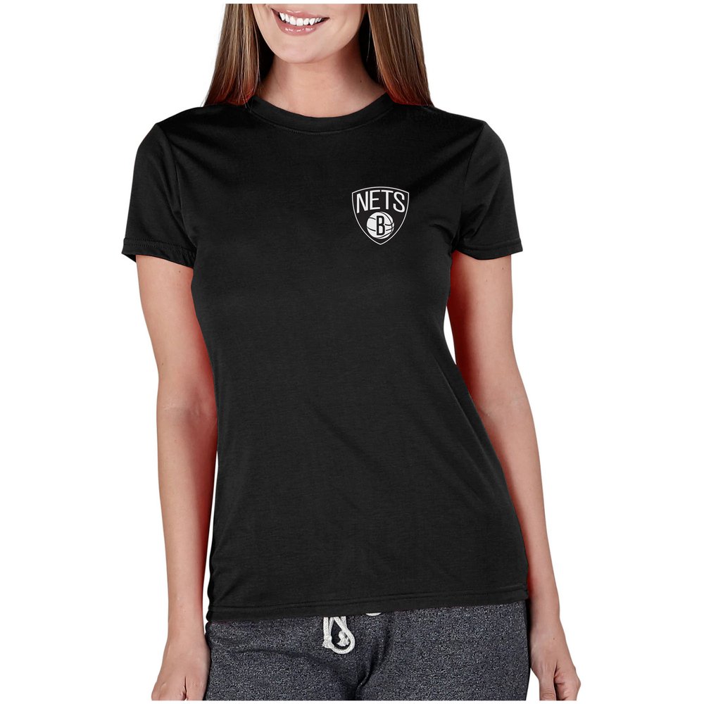 Brooklyn Nets Concepts Sport Women's Marathon Knit T-Shirt - Black
