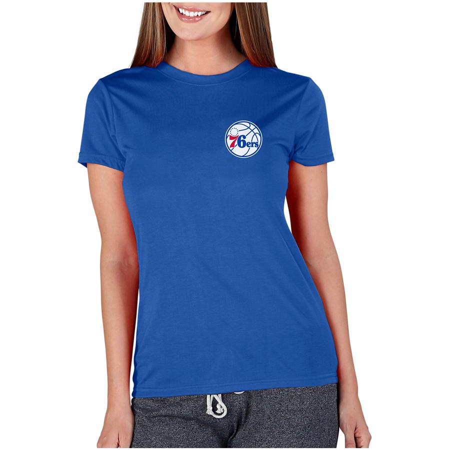 Philadelphia 76ers Concepts Sport Women's Marathon Knit T-Shirt - Royal