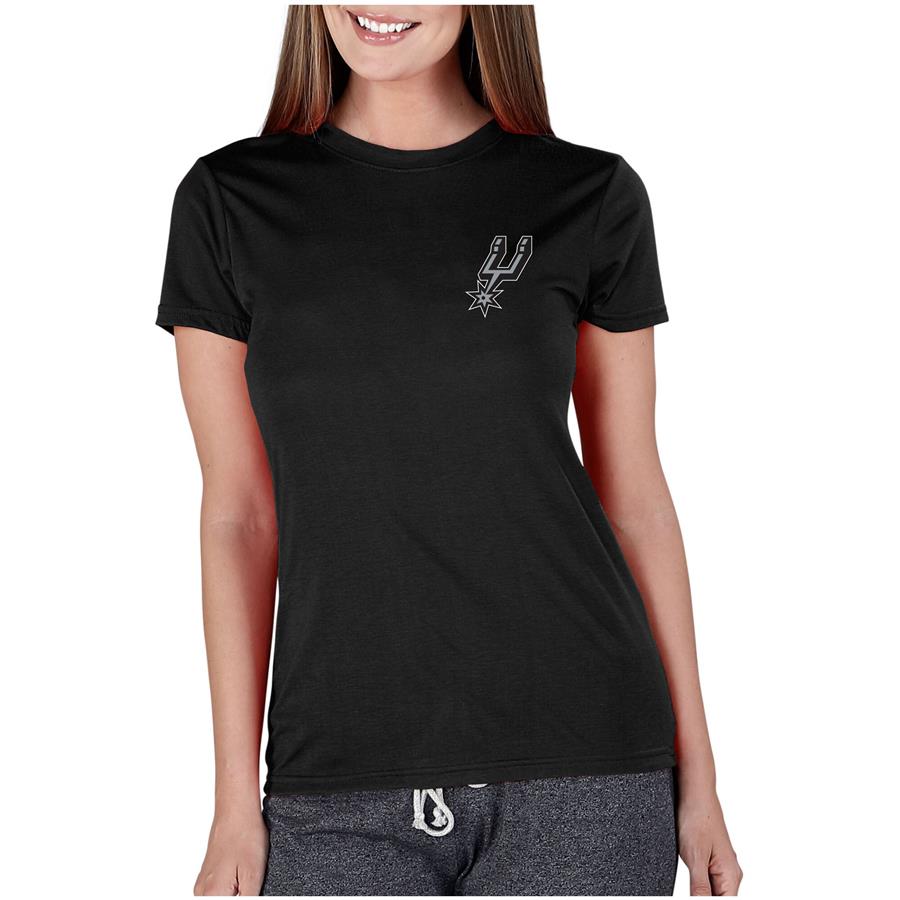 San Antonio Spurs Concepts Sport Women's Marathon Knit T-Shirt - Black