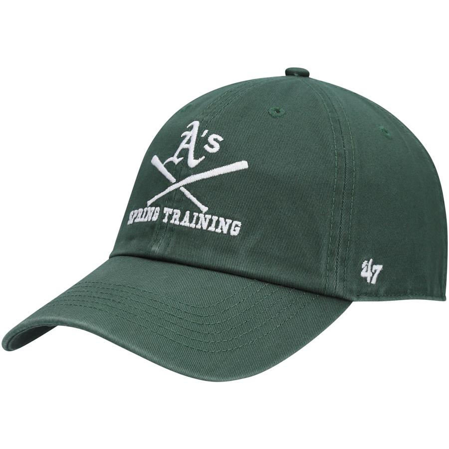 Oakland Athletics '47 2022 MLB Spring Training Cross Bone Clean Up Adjustable Hat - Green
