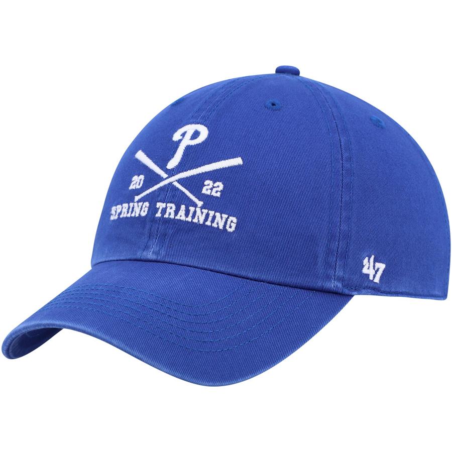 Philadelphia Phillies '47 2022 MLB Spring Training Cross Bone Clean Up Adjustable Hat - Royal