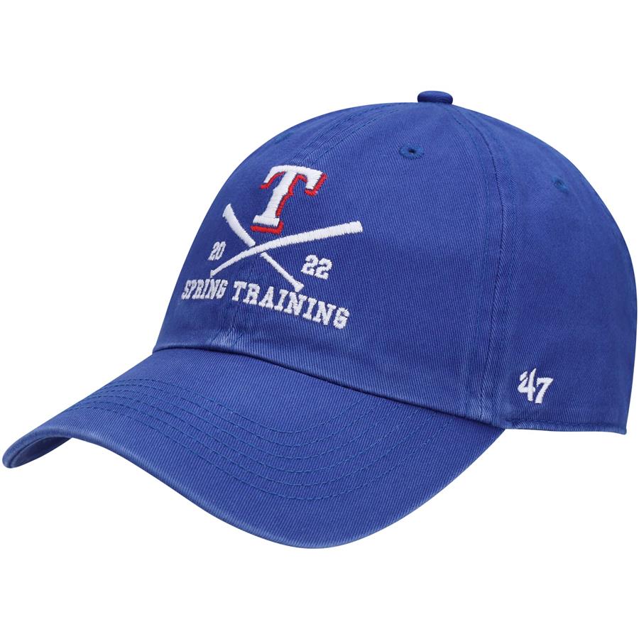 Texas Rangers '47 2022 MLB Spring Training Cross Bone Clean Up Adjustable Hat - Royal