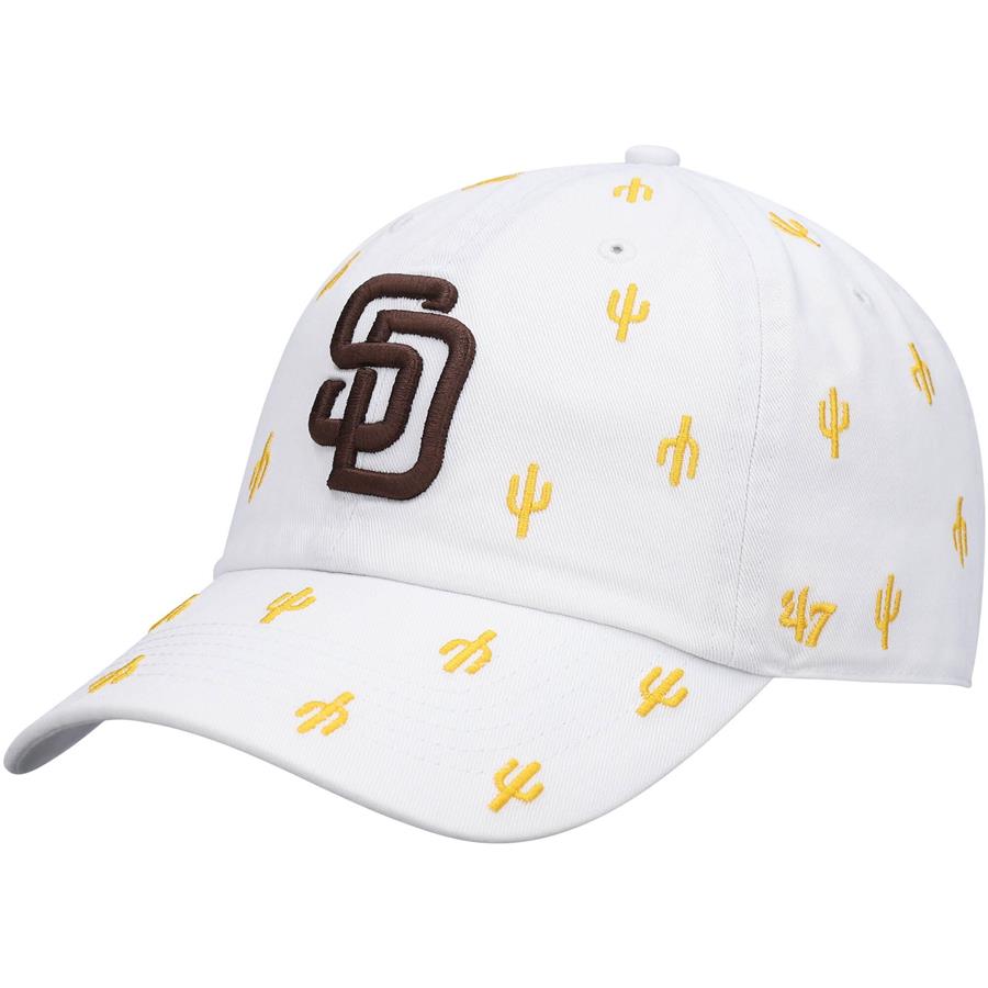 San Diego Padres '47 Women's 2022 MLB Spring Training Confetti Clean Up Adjustable Hat - White