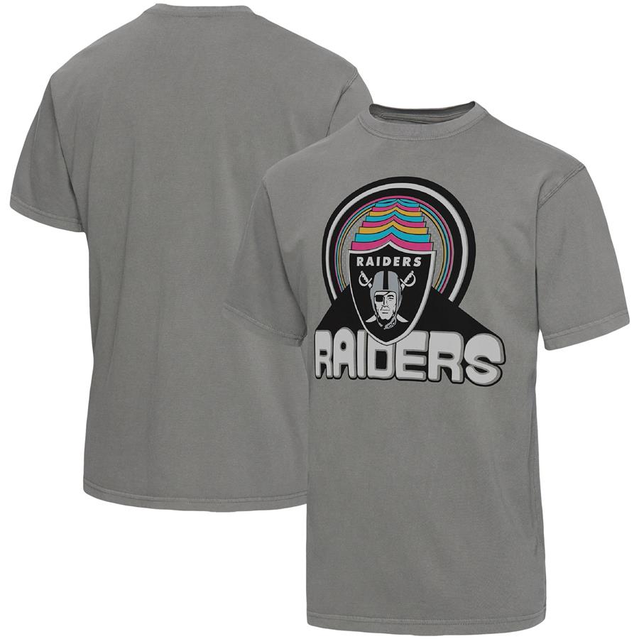 Las Vegas Raiders Junk Food Wonderland Infinity Vibe T-Shirt - Graphite