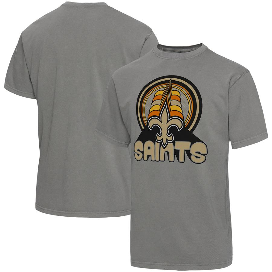 New Orleans Saints Junk Food Wonderland Infinity Vibe T-Shirt - Graphite