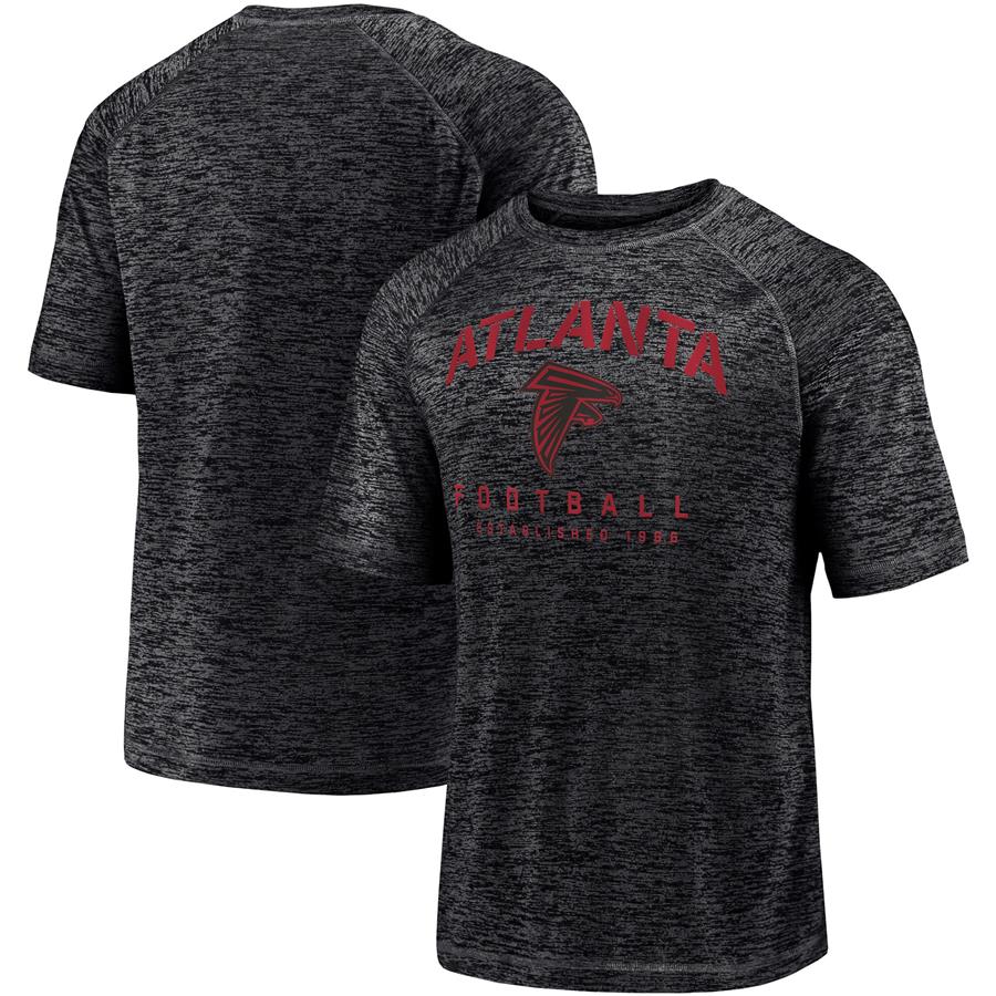 Atlanta Falcons Fanatics Branded Shade Battle Ready Raglan Space-Dye T-Shirt - Black
