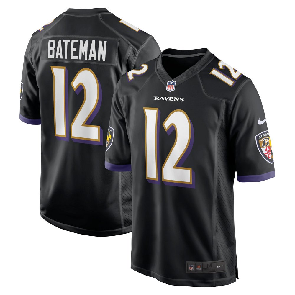 Rashod Bateman Baltimore Ravens Nike Game Jersey - Black
