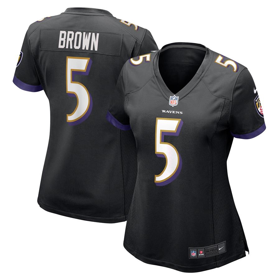 Marquise Brown Baltimore Ravens Nike Women's Game Jersey - Black