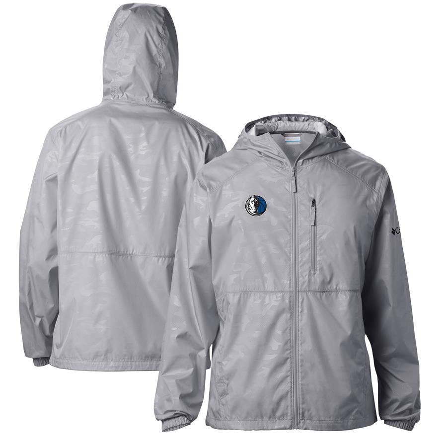 Dallas Mavericks Columbia Camo Flash Forward Full-Zip Windbreaker Jacket - Gray