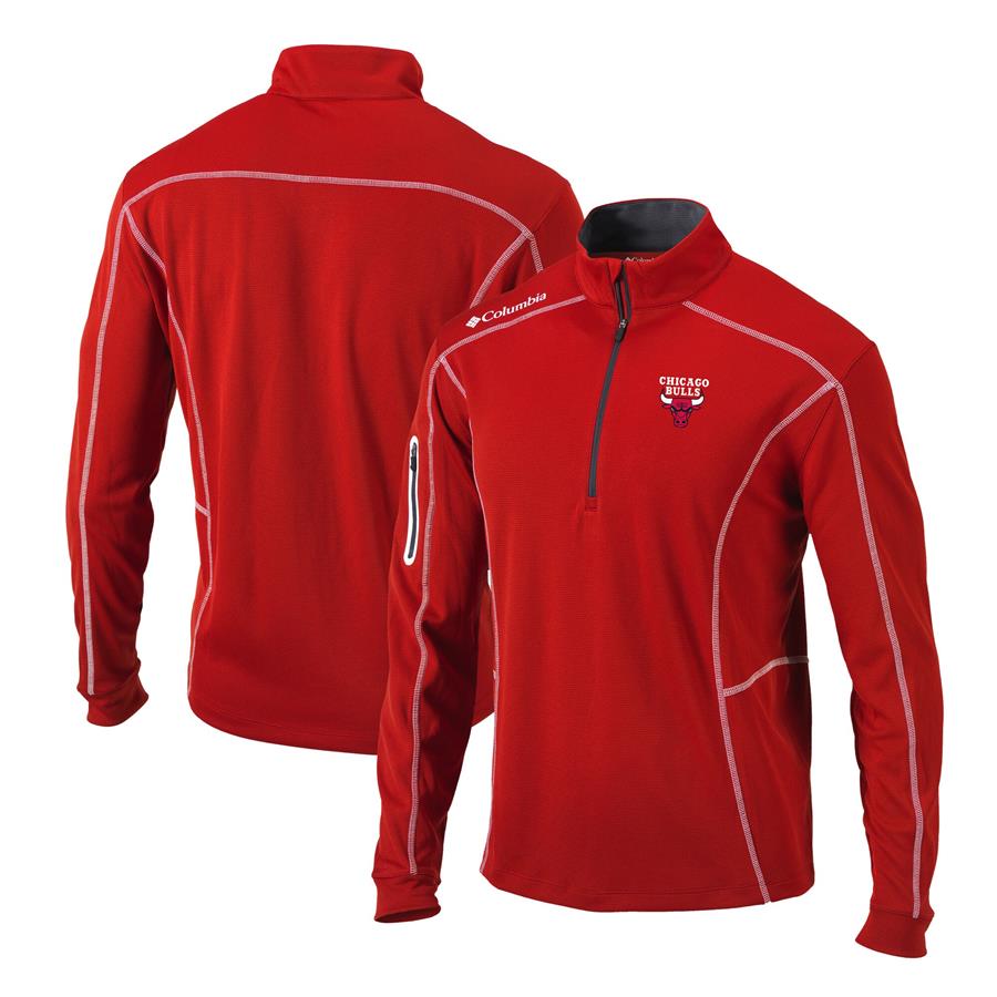 Chicago Bulls Columbia Shotgun Quarter-Zip Pullover Jacket - Red