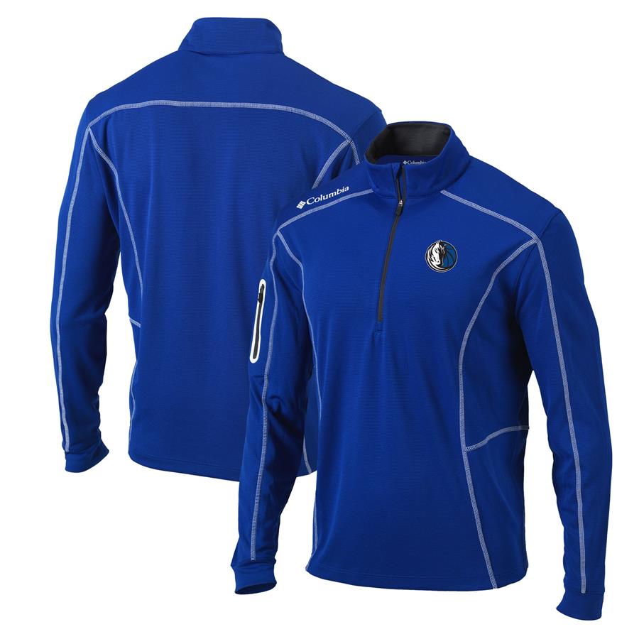 Dallas Mavericks Columbia Team Shotgun Quarter-Zip Pullover Jacket - Blue
