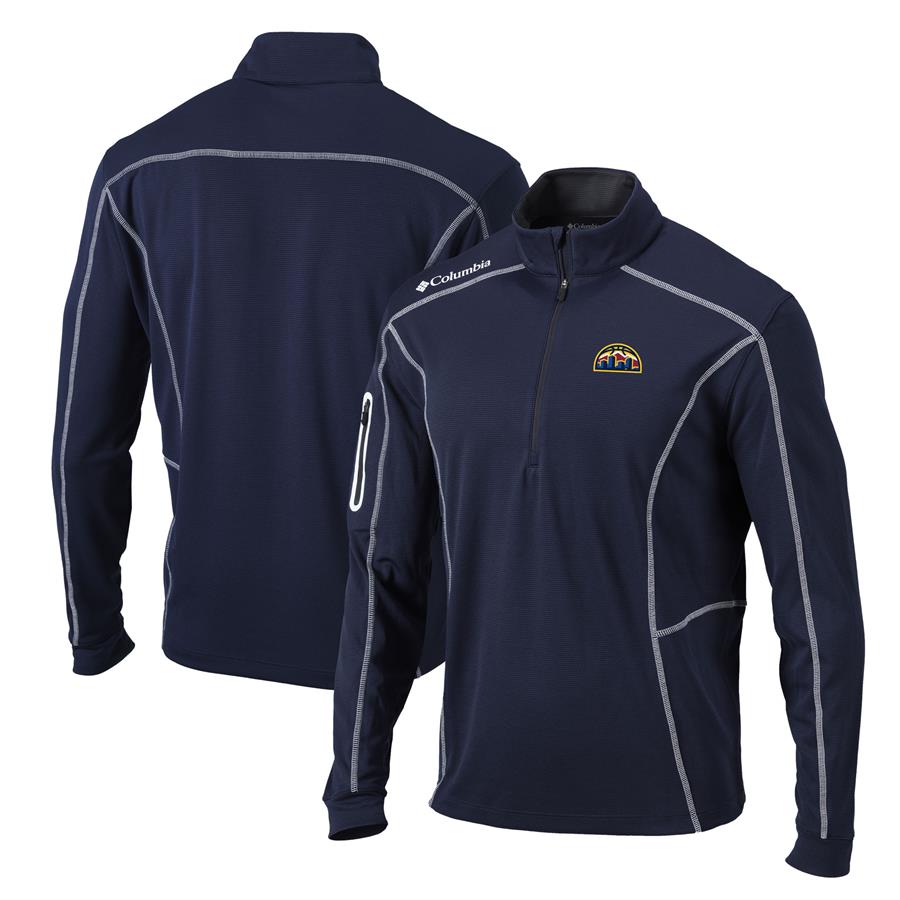 Denver Nuggets Columbia Shotgun Quarter-Zip Pullover Jacket - Navy