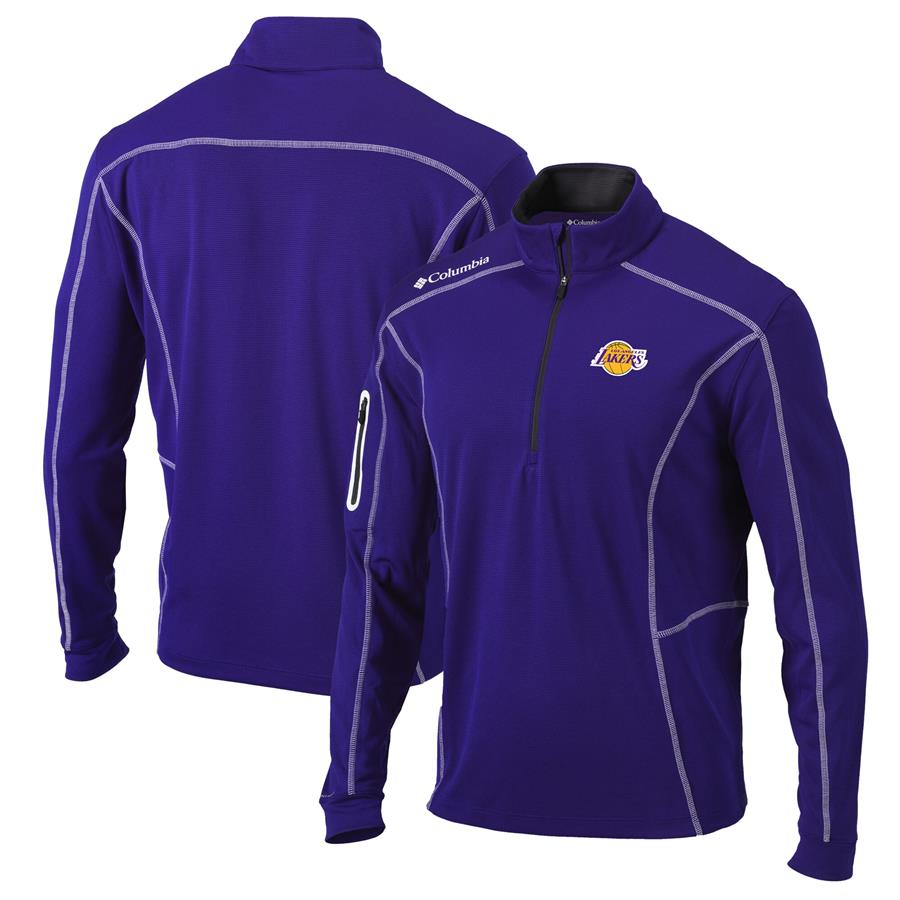 Los Angeles Lakers Columbia Shotgun Quarter-Zip Pullover Jacket - Purple