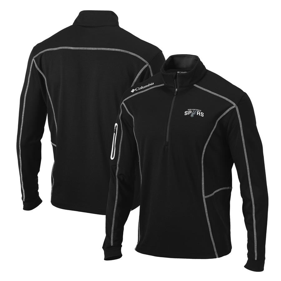 San Antonio Spurs Columbia Team Shotgun Quarter-Zip Pullover Jacket - Black