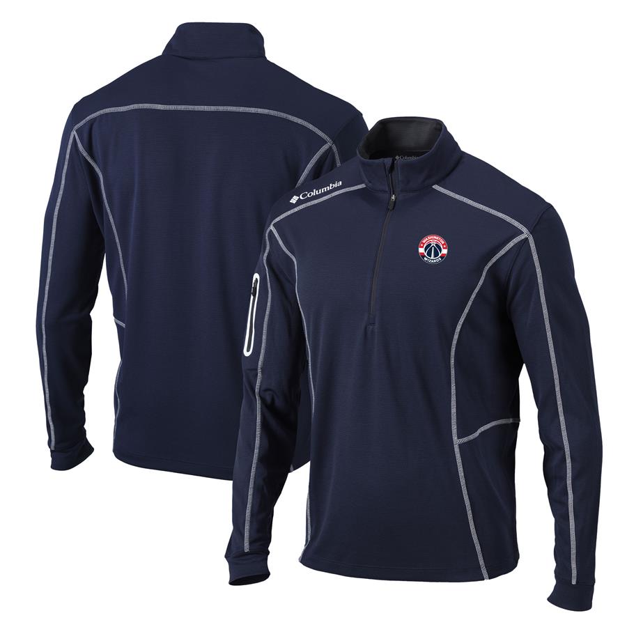 Washington Wizards Columbia Shotgun Quarter-Zip Pullover Jacket - Navy