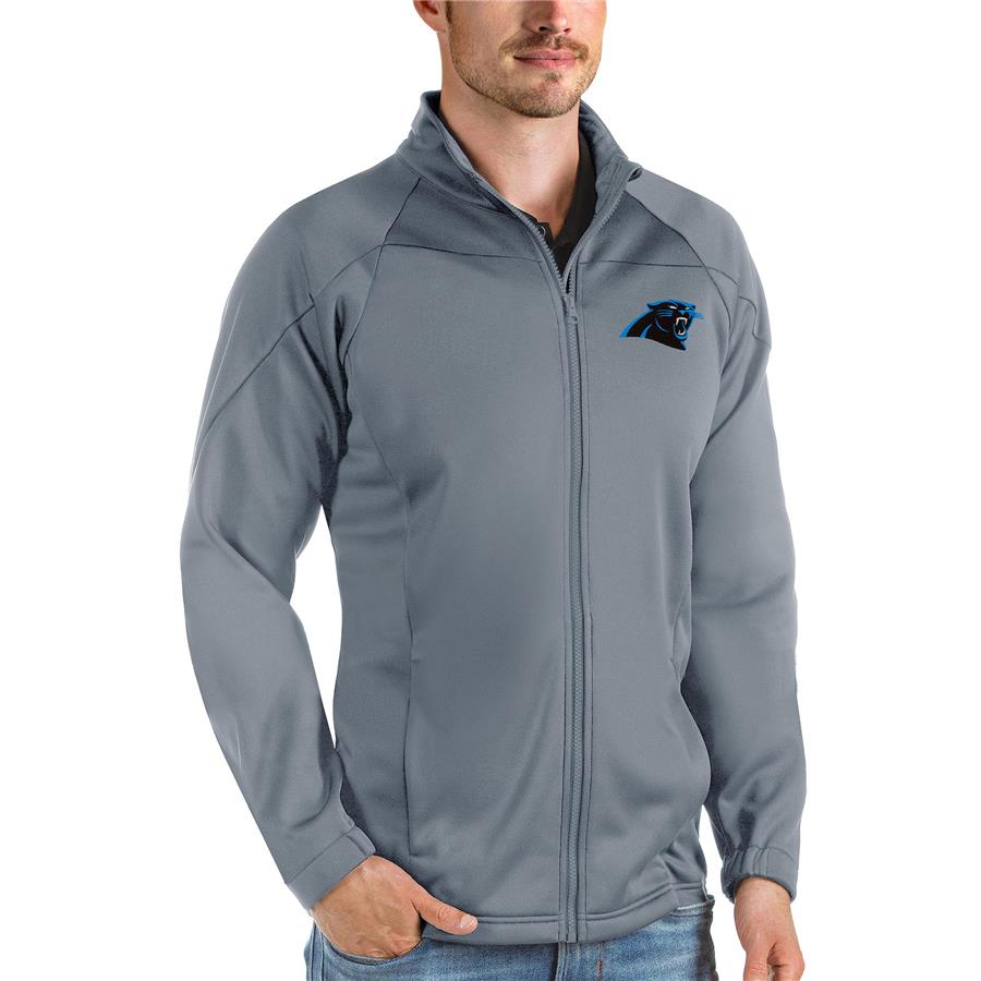 Carolina Panthers Antigua Links Full-Zip Golf Jacket - Steel