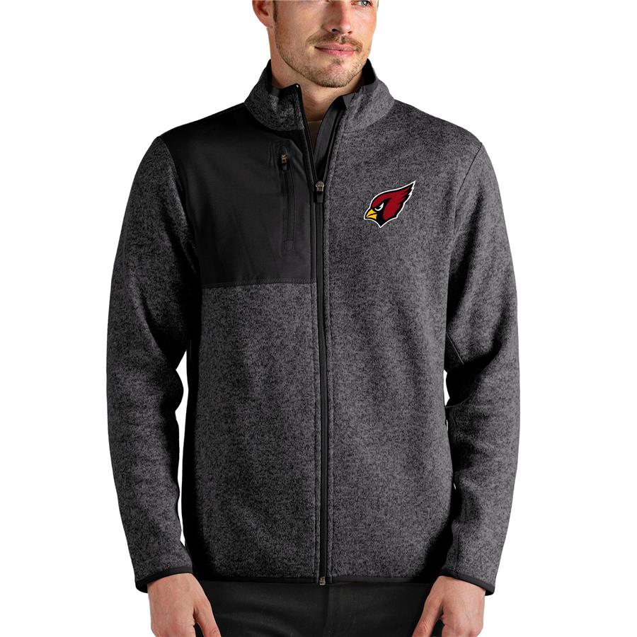 Arizona Cardinals Antigua Fortune Full-Zip Jacket - Heathered Charcoal