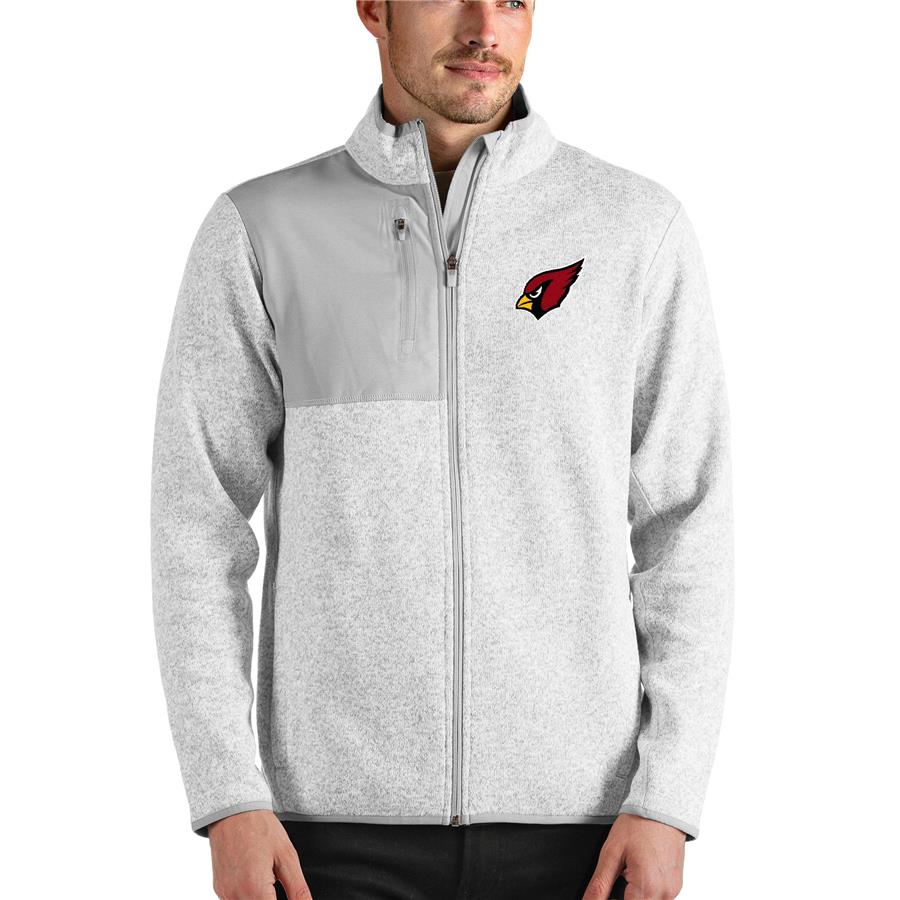 Arizona Cardinals Antigua Fortune Full-Zip Jacket - Heathered Gray