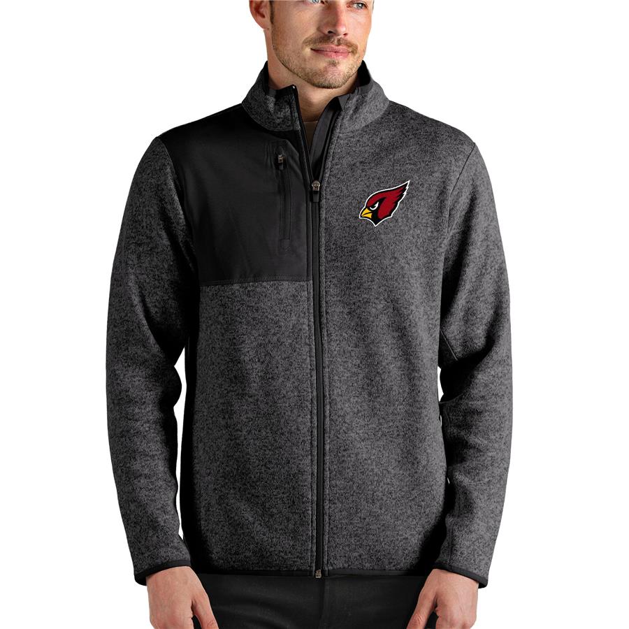 Arizona Cardinals Antigua Fortune Full-Zip Jacket - Heathered Charcoal