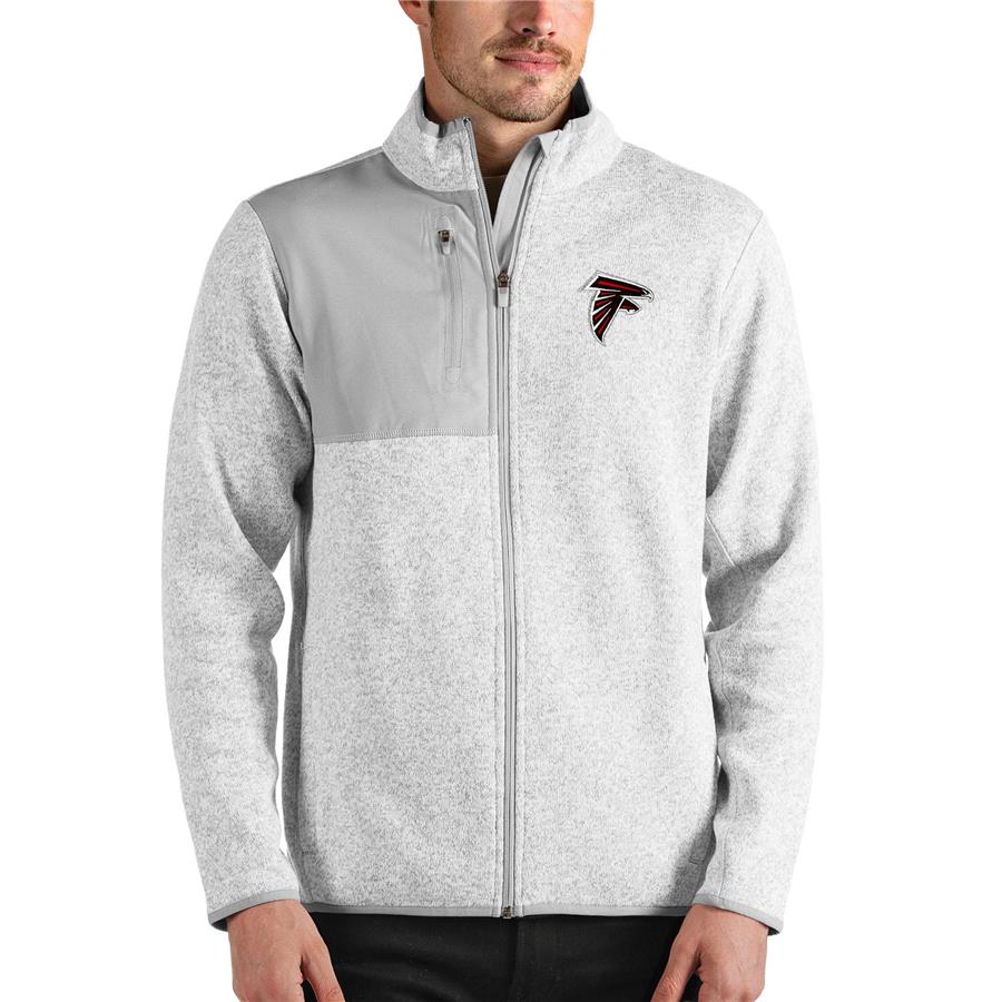 Atlanta Falcons Antigua Fortune Full-Zip Jacket - Heathered Gray