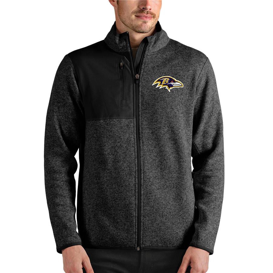Baltimore Ravens Antigua Fortune Full-Zip Jacket - Black