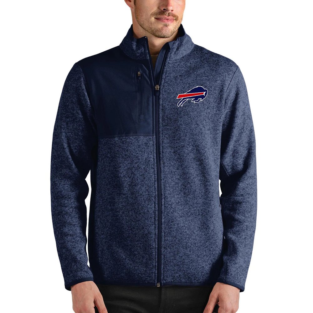 Buffalo Bills Antigua Fortune Full-Zip Jacket - Heathered Navy