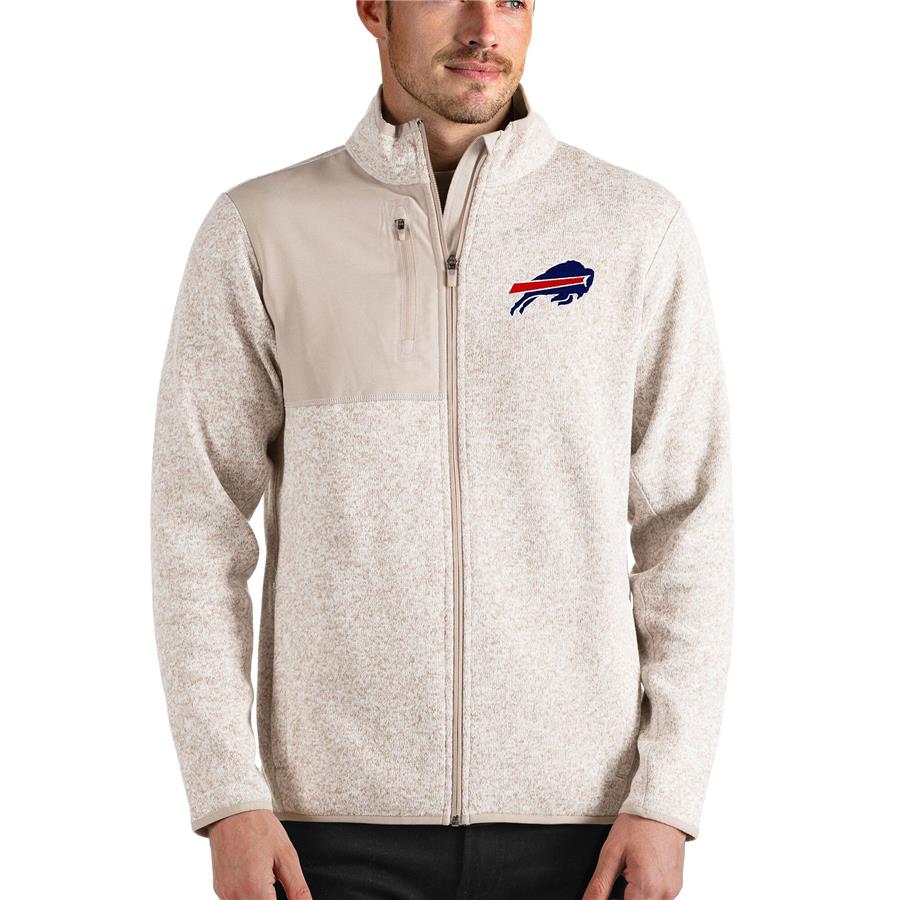 Buffalo Bills Antigua Fortune Full-Zip Jacket - Oatmeal