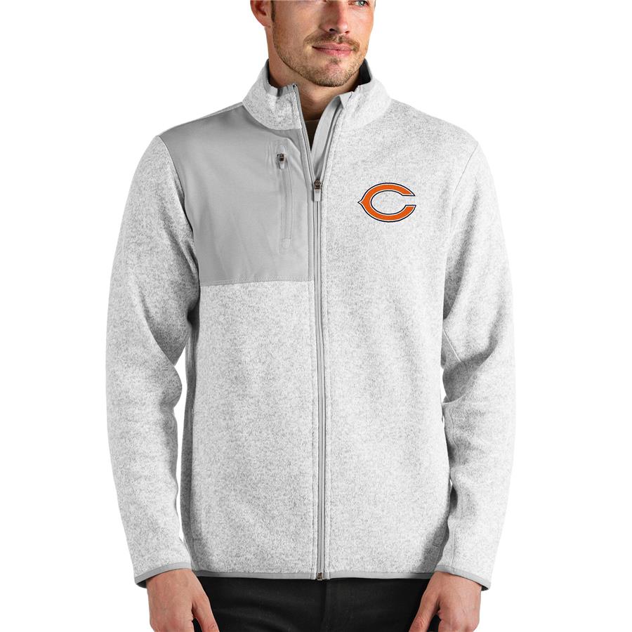 Chicago Bears Antigua Fortune Full-Zip Jacket - Heathered Gray