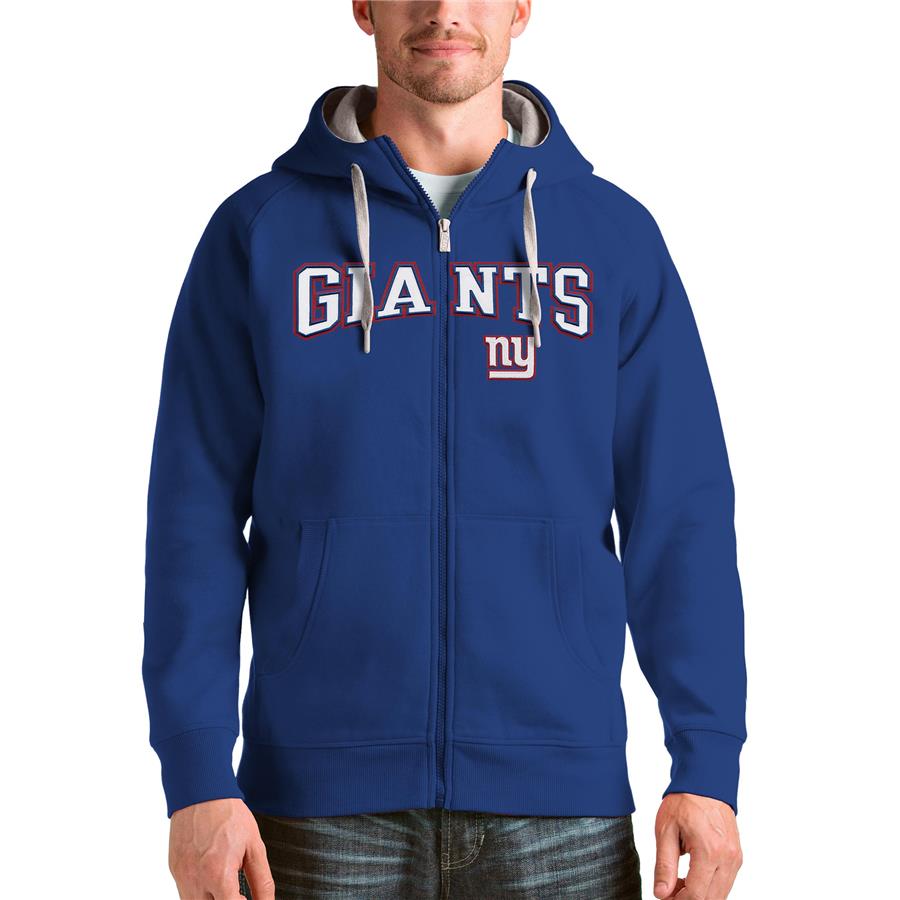 Худи на молнии New York Giants Antigua Wordmark Victory (синий)