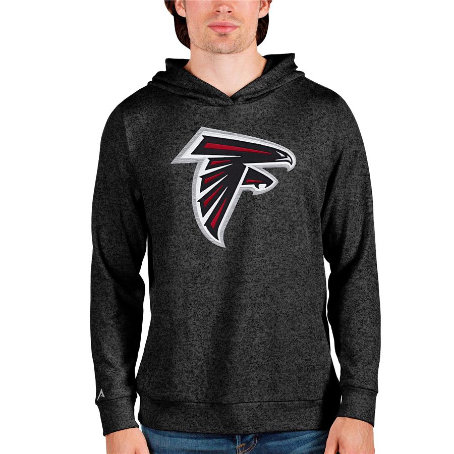 Atlanta Falcons Antigua Team Absolute Pullover Hoodie - Heathered Black