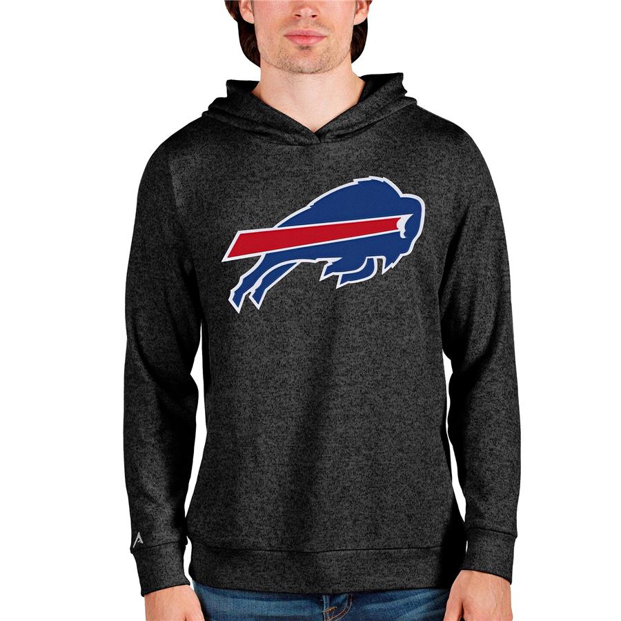 Buffalo Bills Antigua Team Absolute Pullover Hoodie - Heathered Black
