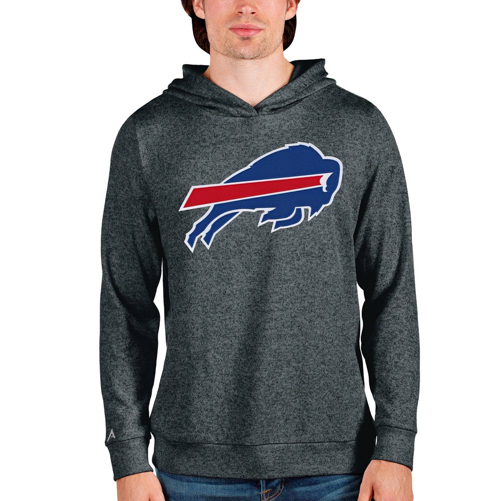 Buffalo Bills Antigua Team Absolute Pullover Hoodie - Heathered Charcoal
