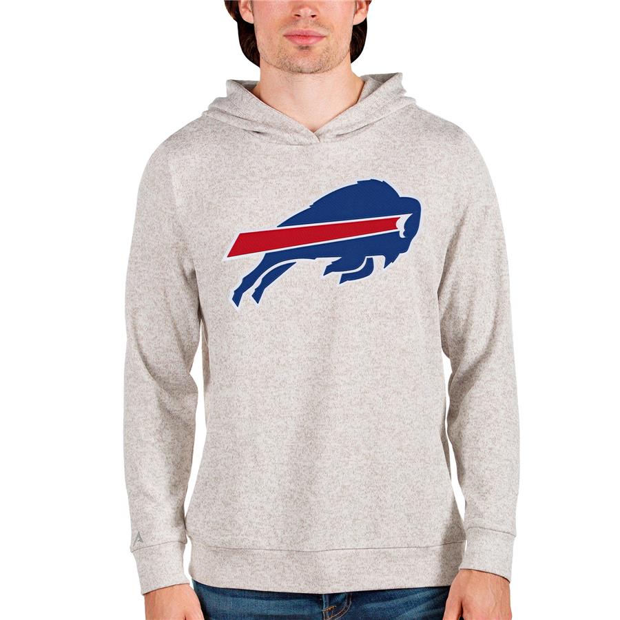 Buffalo Bills Antigua Team Absolute Pullover Hoodie - Oatmeal