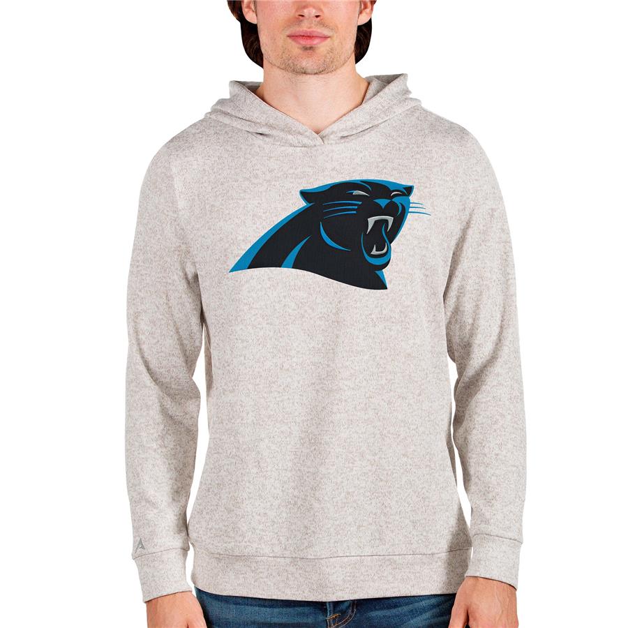Carolina Panthers Antigua Team Absolute Pullover Hoodie - Oatmeal